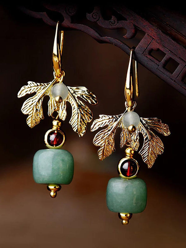 Women Retro Ethnic Gold Plated Earrings - ZYLIRA