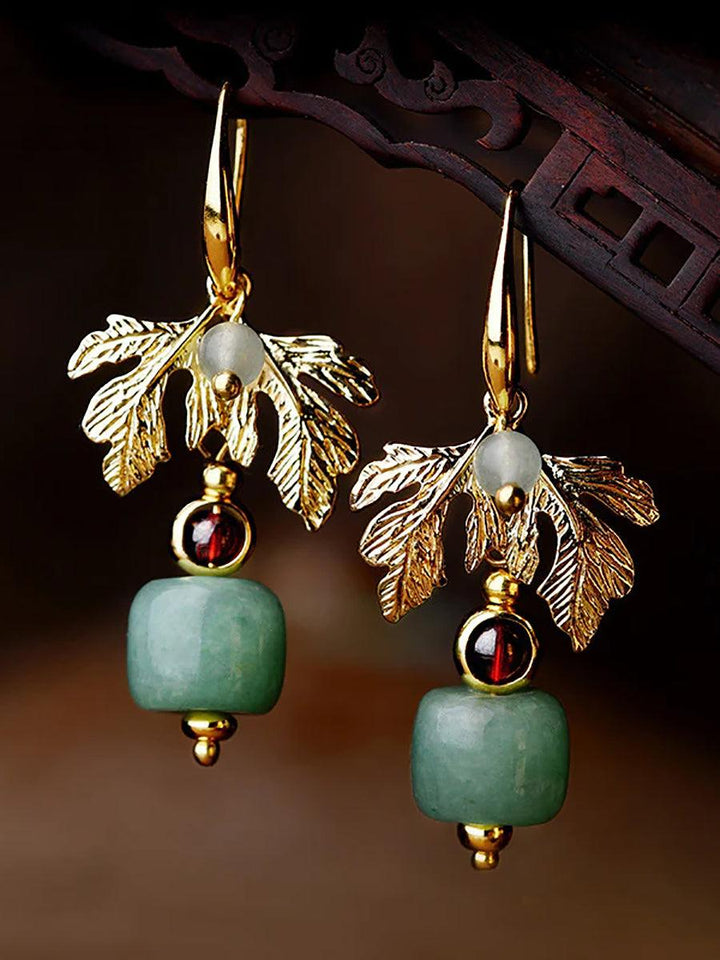 Women Retro Ethnic Gold Plated Earrings - ZYLIRA