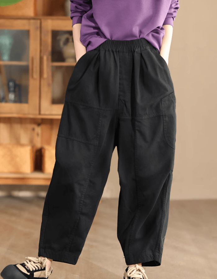 Zylira Women Autumn Loose Cotton Casual Harem Pants - ZYLIRA