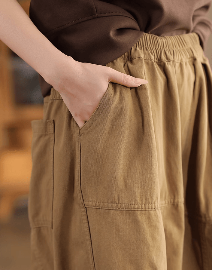 Zylira Women Autumn Loose Cotton Casual Harem Pants - ZYLIRA