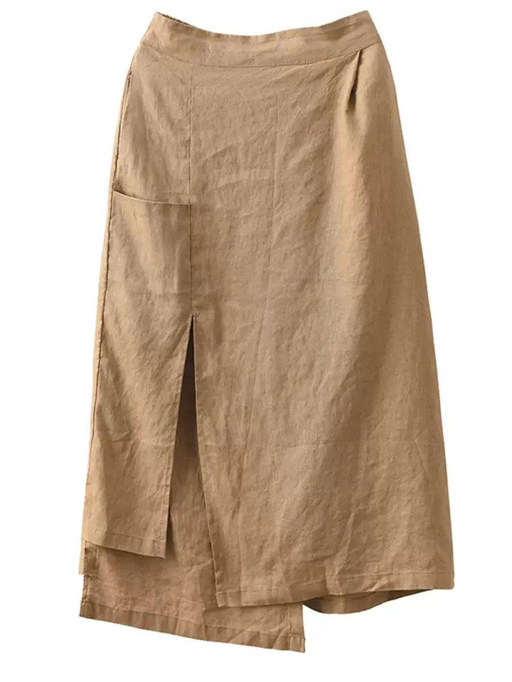 Zylira Women High Waist Linen Skirt - ZYLIRA