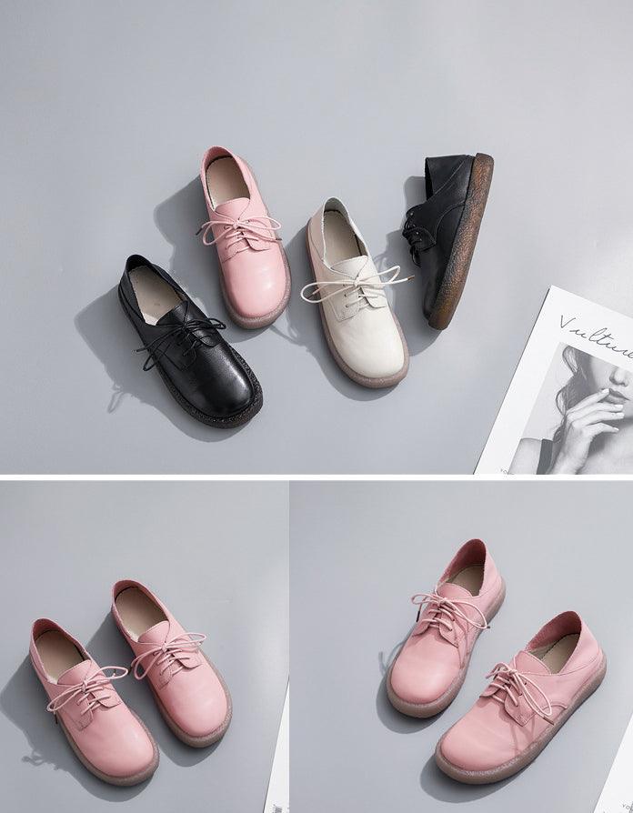 Lace-up Comfortable Casual Leather Sneakers - ZYLIRA