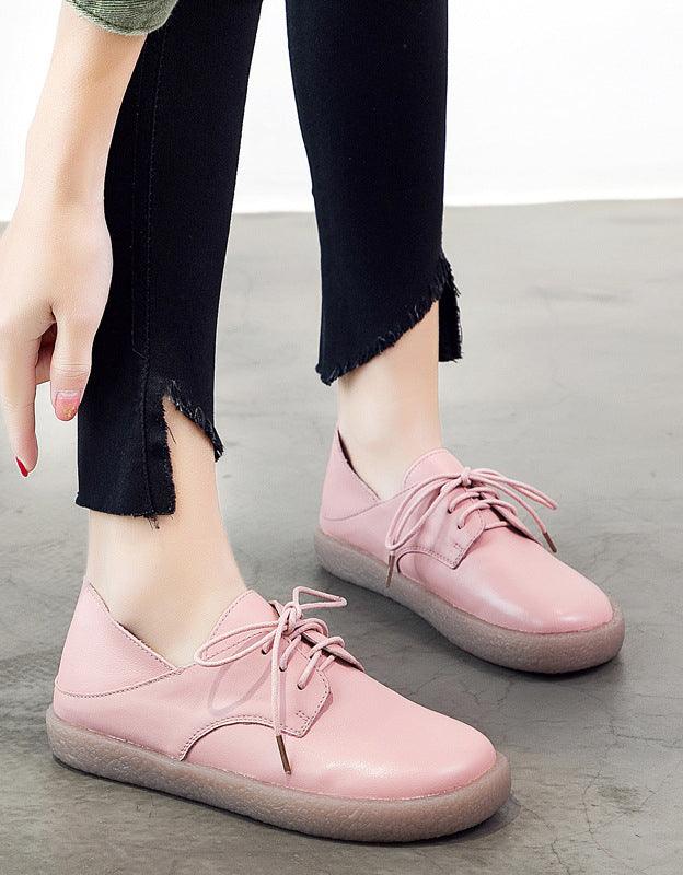 Lace-up Comfortable Casual Leather Sneakers - ZYLIRA