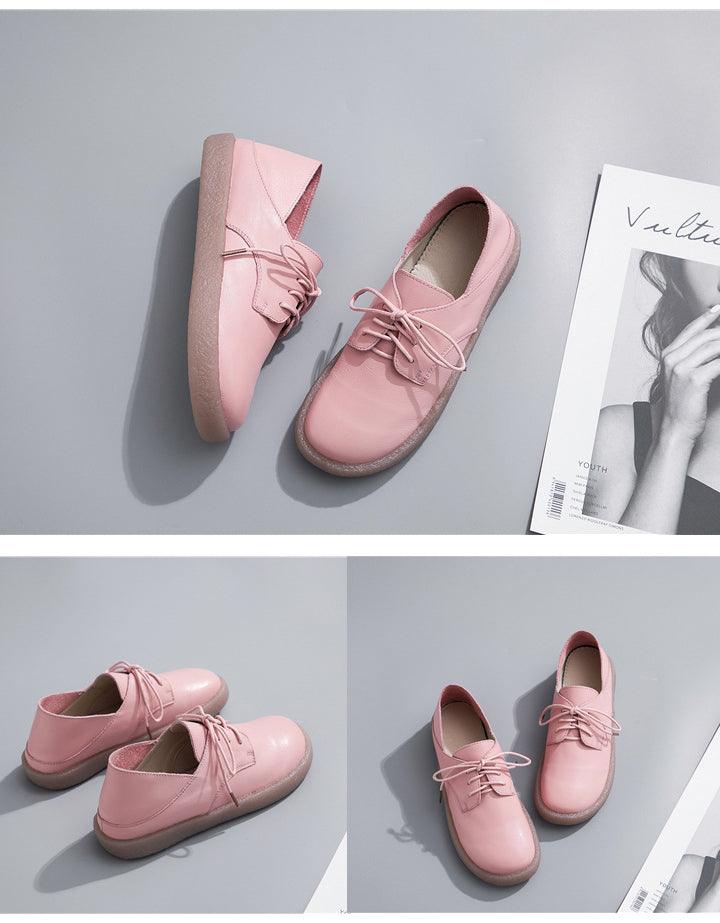 Lace-up Comfortable Casual Leather Sneakers - ZYLIRA