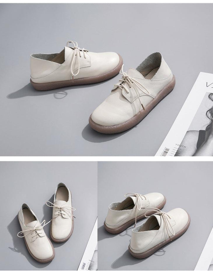 Lace-up Comfortable Casual Leather Sneakers - ZYLIRA