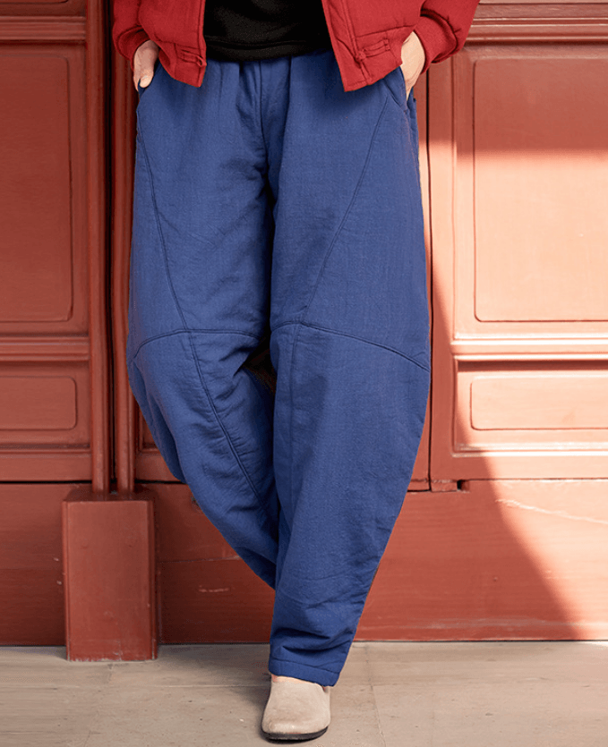 Zylira Women Winter Retro Cotton Linen Harem Pants - ZYLIRA