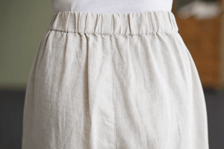 Zylira Women Summer Cotton Linen Bloomers Pants - ZYLIRA