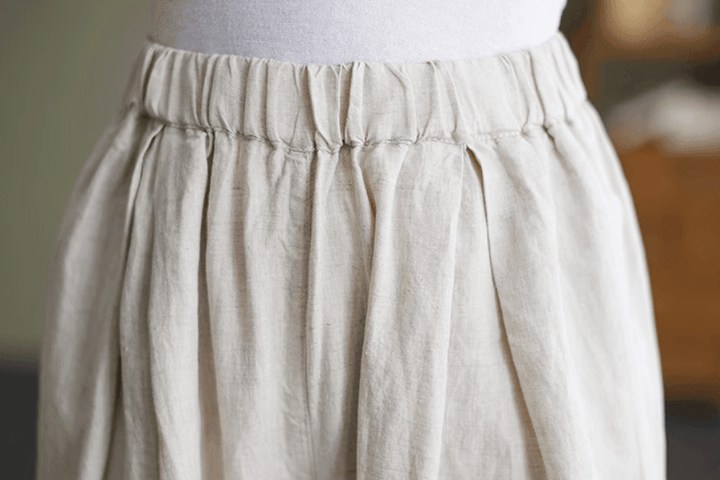 Zylira Women Summer Cotton Linen Bloomers Pants - ZYLIRA