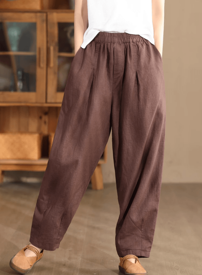 Zylira Women Autumn Loose Linen Casual Pants - ZYLIRA