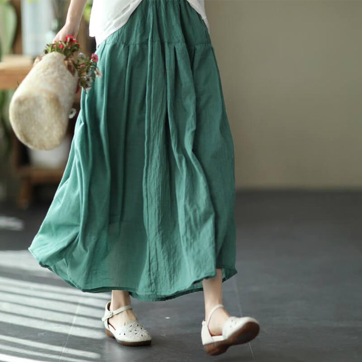 Zylira Women Premium Cotton Linen Long Skirt - ZYLIRA