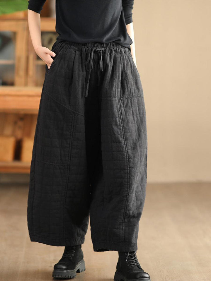 Zylira Women Winter Retro Thickened Ramie Cotton Harem Pants - ZYLIRA