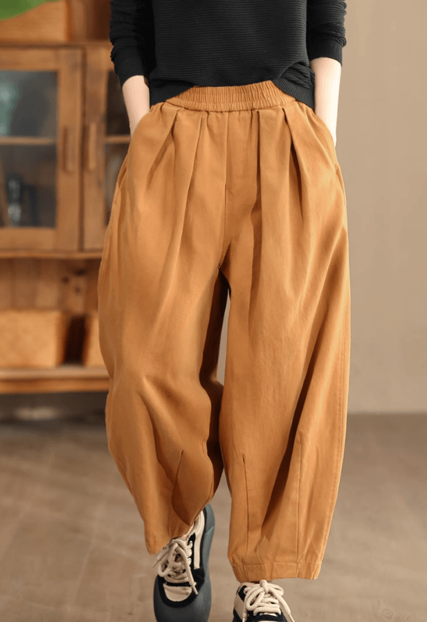 Zylira Women Autumn Retro Premium Cotton Casual Pants - ZYLIRA