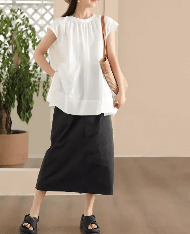 Zylira Women Trendy Cotton Cargo Skirt with Pockets - ZYLIRA