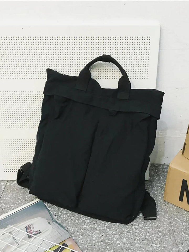 Unisex Solid Color School Bag Backpack - ZYLIRA