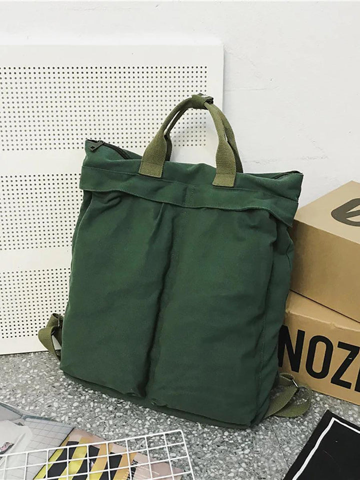 Unisex Solid Color School Bag Backpack - ZYLIRA