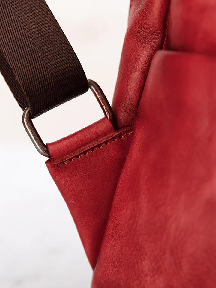 Casual Travel Color Matching Leather Backpack - ZYLIRA