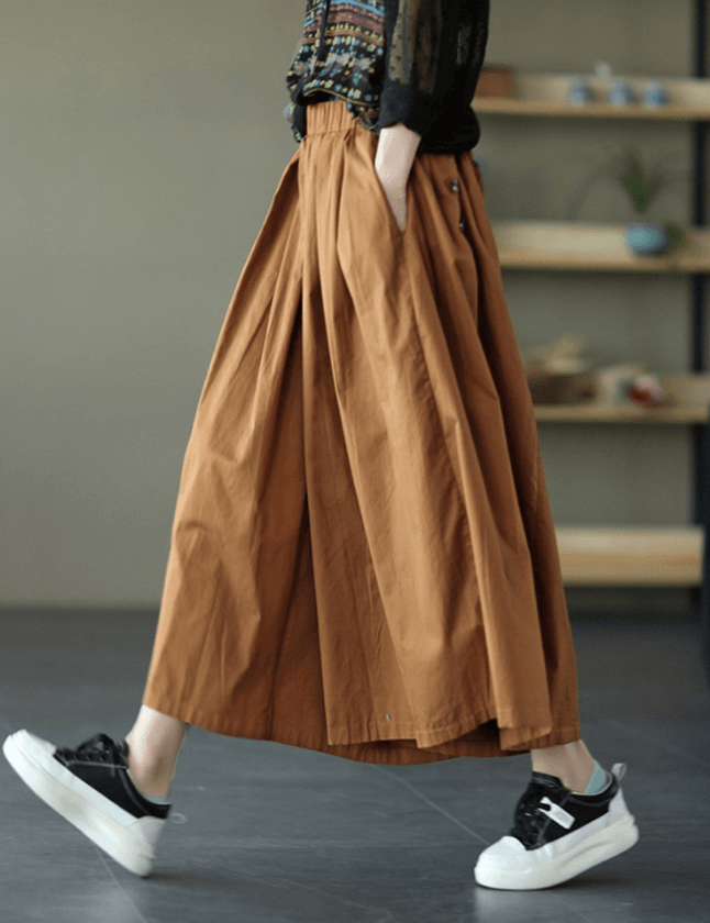 Zylira Women Autumn Retro Cotton Casual Pants - ZYLIRA