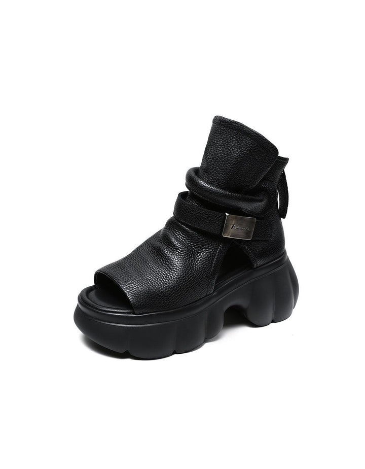 Ankle Buckle Comfortable Fish Toe Platform Sandals - ZYLIRA