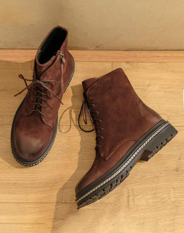 Autumn Winter Vintage Comfortable Velvet Short Boots - ZYLIRA