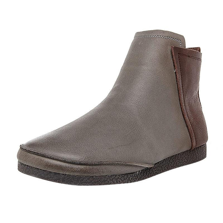 Autumn Winter Women's Leather Short Boots - ZYLIRA