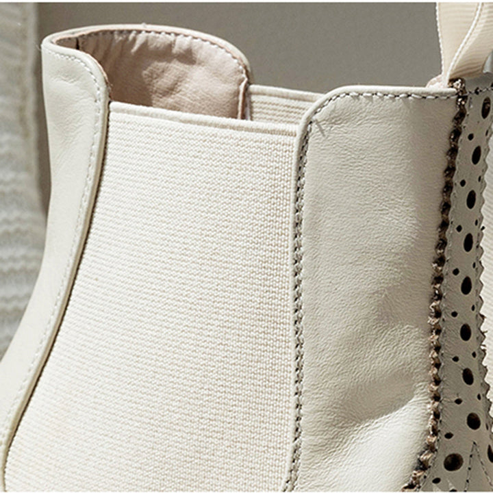 Vintage British Style Women Oxford Boots Beige December New 2019 125.00