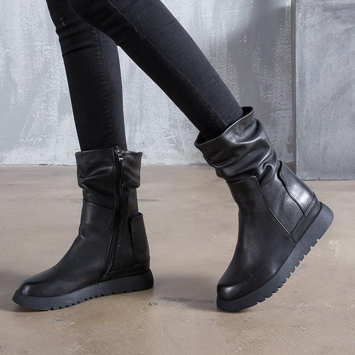 Winter Autumn Comfortable Long Leather Boots for Women - ZYLIRA