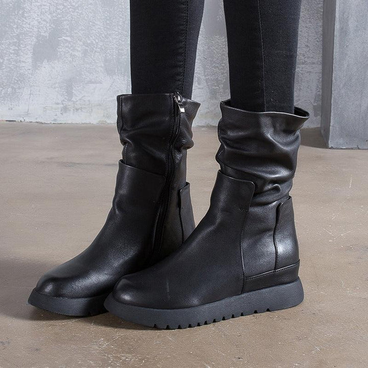 Winter Autumn Comfortable Long Leather Boots for Women - ZYLIRA
