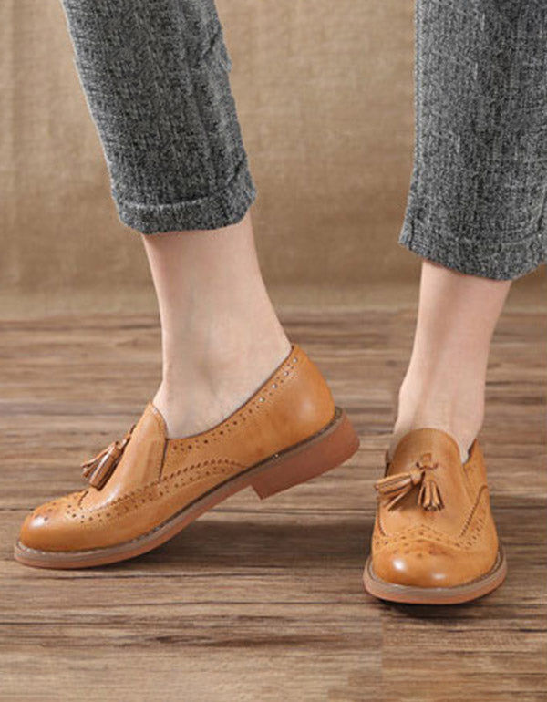 Classic Tassel Carved Vintage Oxford Shoes March New 2020 118.00