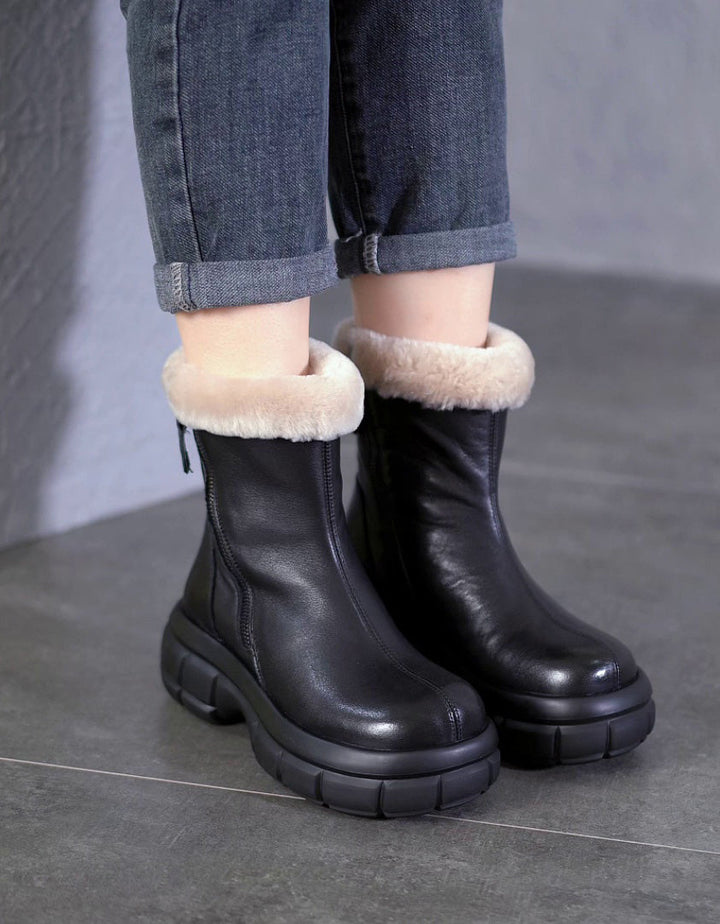 ComfortablezyliraFurLinerRoundToePlatformWinterBoots. zylira boots