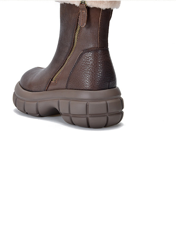 ComfortablezyliraFurLinerRoundToePlatformWinterBoots. zylira boots