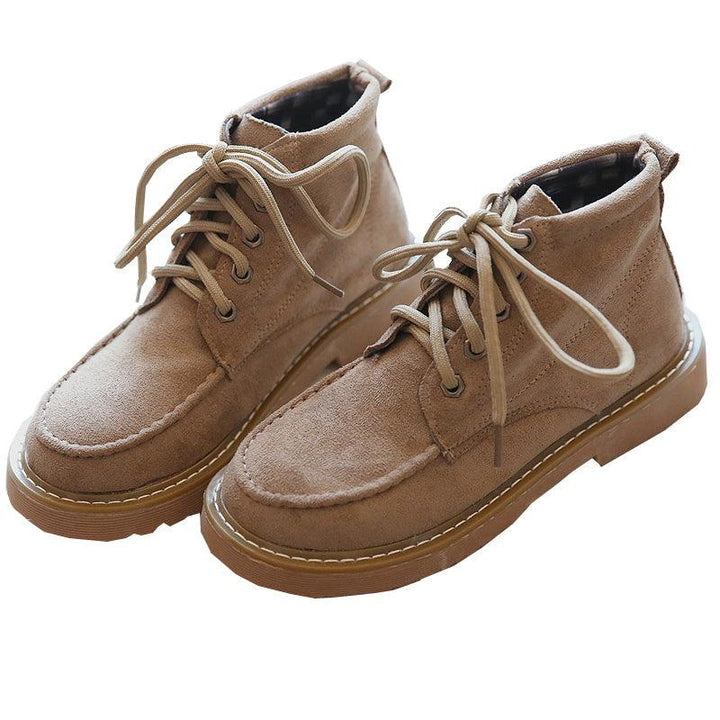 Comfortable Lace Up Motorcycle Martin Boots - ZYLIRA