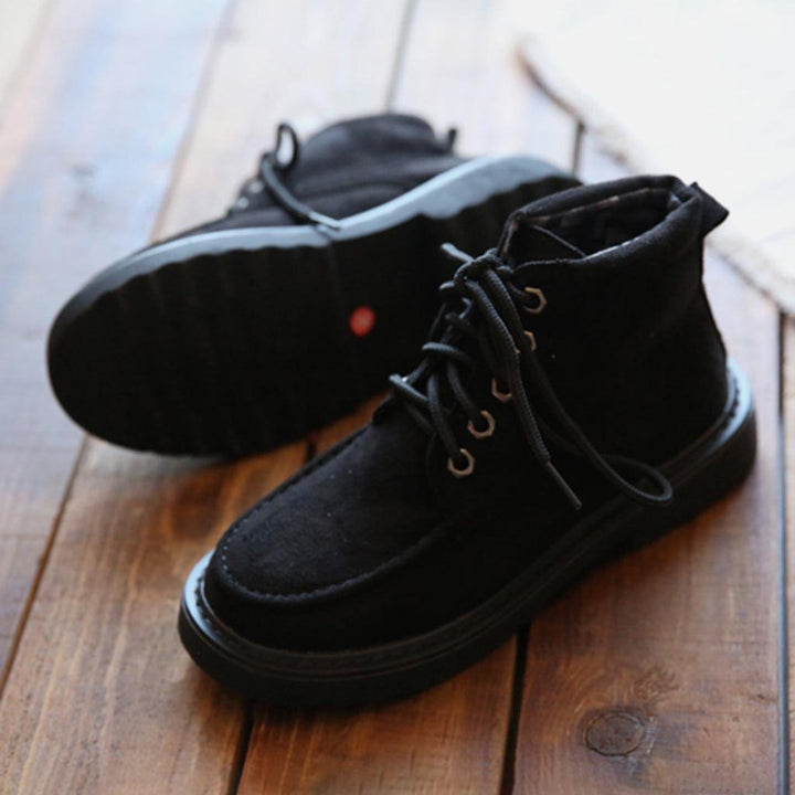 Comfortable Lace Up Motorcycle Martin Boots - ZYLIRA