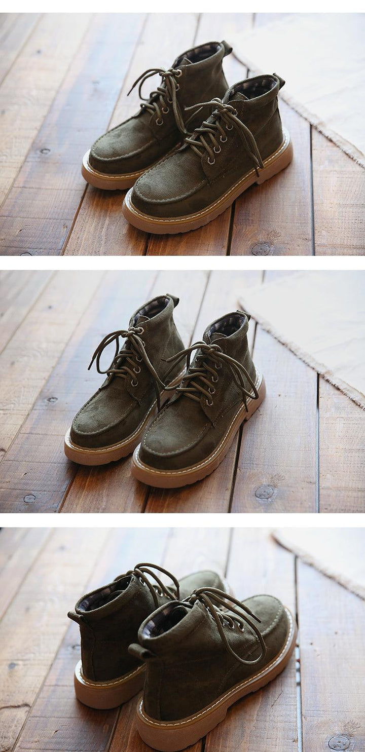 Comfortable Lace Up Motorcycle Martin Boots - ZYLIRA