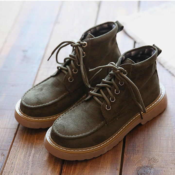 Comfortable Lace Up Motorcycle Martin Boots - ZYLIRA