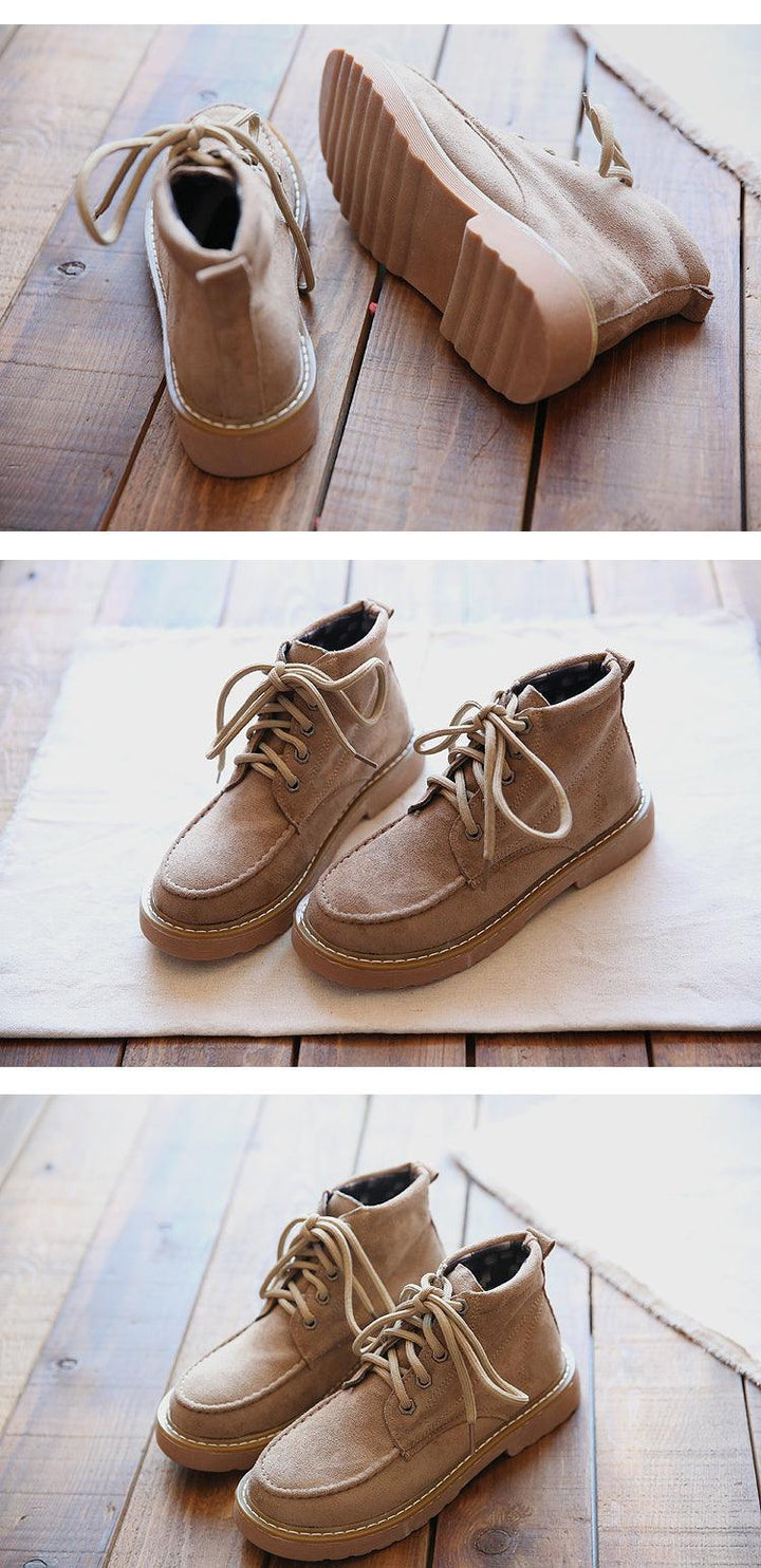 Comfortable Lace Up Motorcycle Martin Boots - ZYLIRA