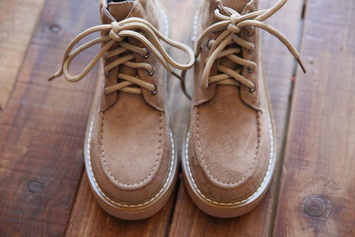 Comfortable Lace Up Motorcycle Martin Boots - ZYLIRA