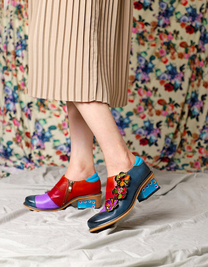 Contrast Color Handmade Stylish Oxford Shoes March New 2020 85.00