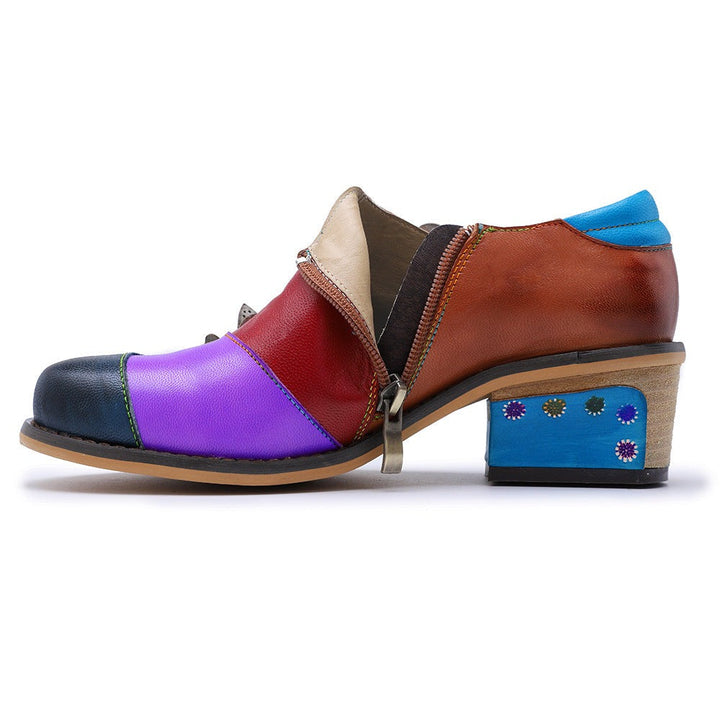 Contrast Color Handmade Stylish Oxford Shoes March New 2020 85.00