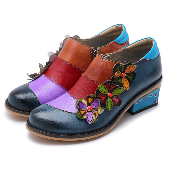 Contrast Color Handmade Stylish Oxford Shoes March New 2020 85.00