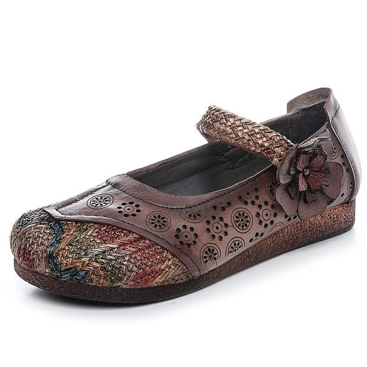 Ethnic Style Flower Handmade Retro Women's Flats - ZYLIRA