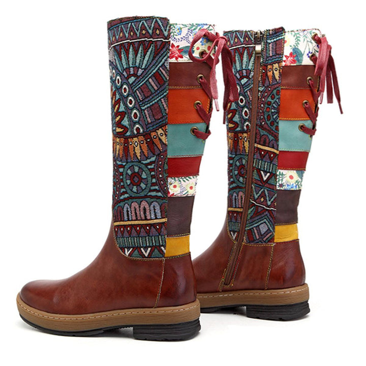 Exclusive Fashion Handmade Leather Exotic Vintage Women's Boots 36-42 - ZYLIRA