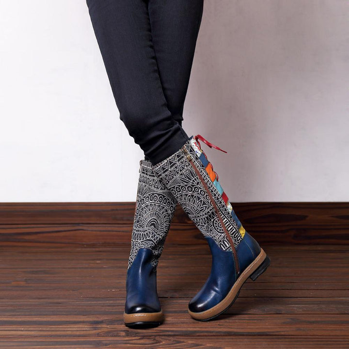 Exclusive Fashion Handmade Leather Exotic Vintage Women's Boots 36-42 - ZYLIRA