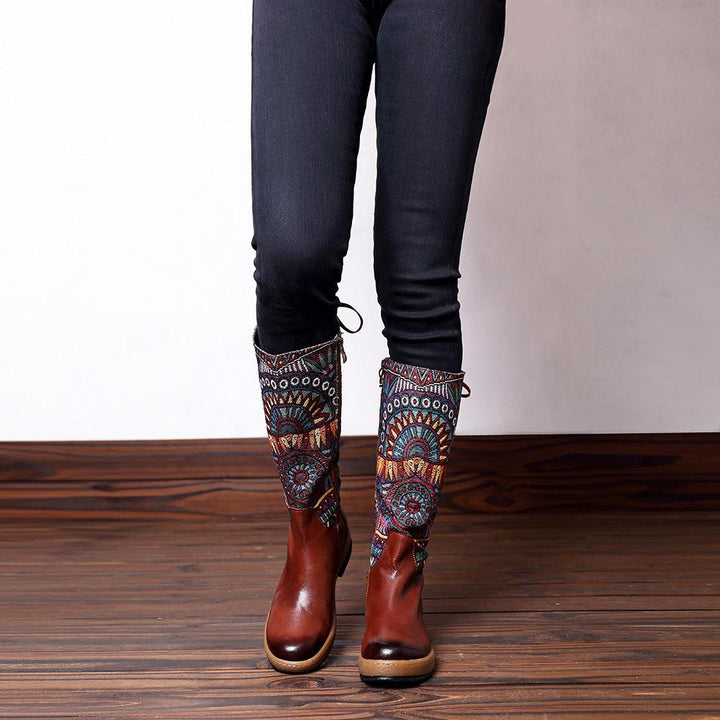 Exclusive Fashion Handmade Leather Exotic Vintage Women's Boots 36-42 - ZYLIRA