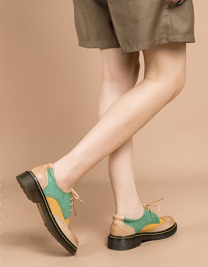 Genuine Leather Vintage Oxford Shoes for Women 2021 Nov Shoes Collection 2021 135.00