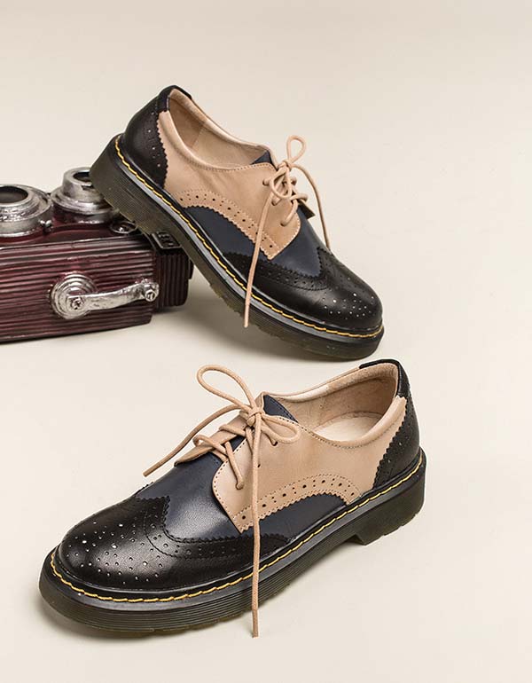 Genuine Leather Vintage Oxford Shoes for Women 2021 Nov Shoes Collection 2021 135.00