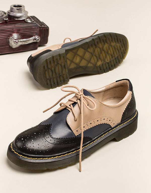 Genuine Leather Vintage Oxford Shoes for Women 2021 Nov Shoes Collection 2021 135.00