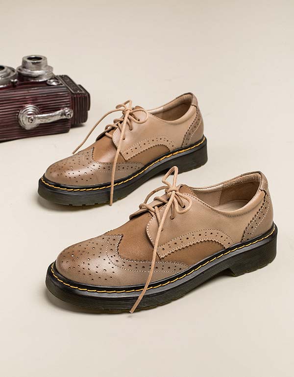 Genuine Leather Vintage Oxford Shoes for Women 2021 Nov Shoes Collection 2021 135.00