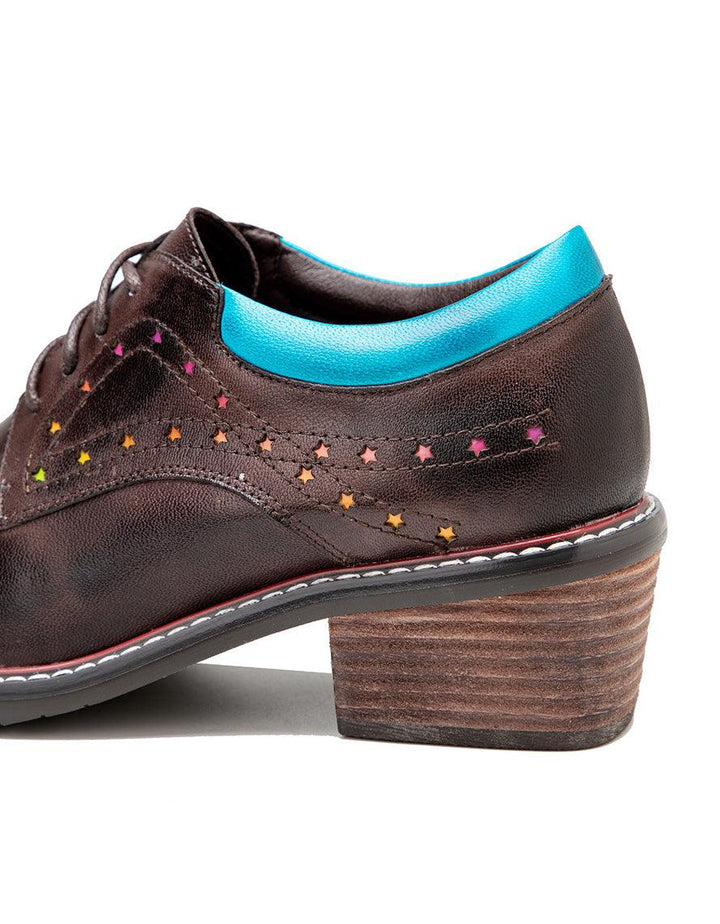 Hand-painted Vintage Oxford Shoes for Women - ZYLIRA