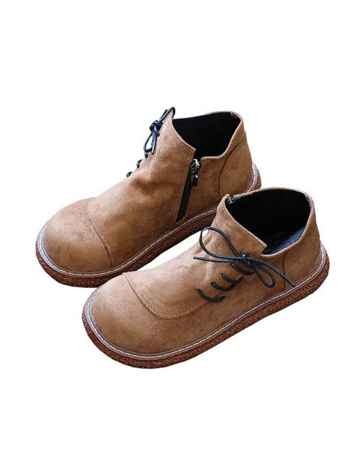 Handmade Retro Side Lace-up Suede Spring Shoes Feb Shoes Collection 2022 70.60