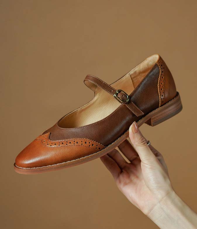 Handmade Vintage Brogue Style Oxford Shoes Spring March Shoes Collection 2023 173.00